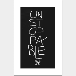 Unstoppable black background by 9AZ Posters and Art